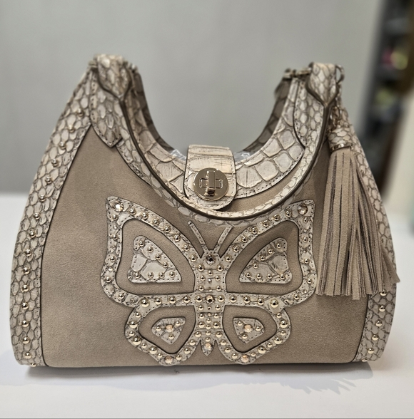 Brahmin Adrian Wind Chime Sapelo Satchel NWT